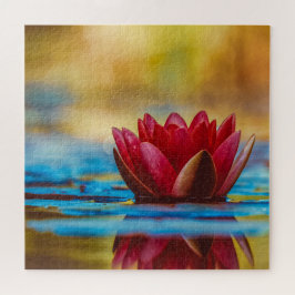 Quebra-cabeça Burgundy Red Water Lily