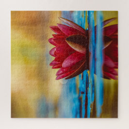 Quebra-cabeça Burgundy Red Water Lily