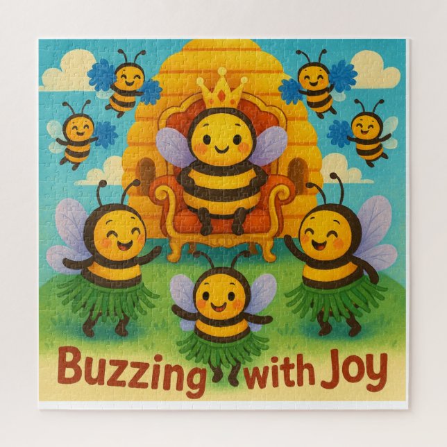 Quebra-cabeça Buzzing with Joy - Celebração do Reino das Abelhas (Vertical)