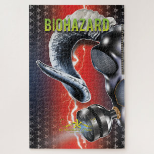 QUEBRA-CABEÇA BW! ADVERTÊNCIA BIOHAZARD! CAVEIRA