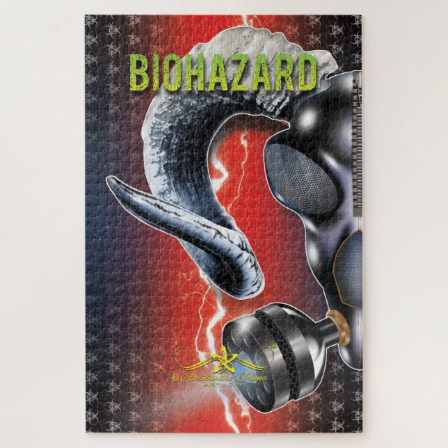 QUEBRA-CABEÇA BW! ADVERTÊNCIA BIOHAZARD! CAVEIRA (Vertical)