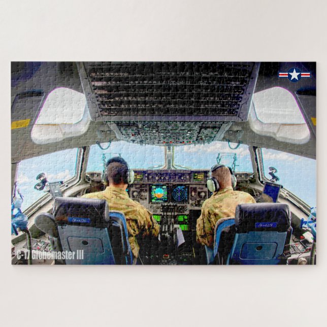 Quebra-cabeça C-17 GLOBEMASTER III COCKPIT (20x30 POLEGADAS) (Horizontal)