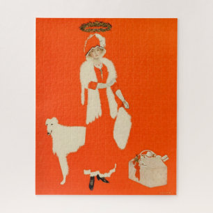 Quebra-cabeça C Coles Phillips “Santa do Presente” Garota Desapa