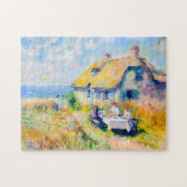 Quebra-cabeça Cabana à Beira-Mar Obra de Arte Impressionista