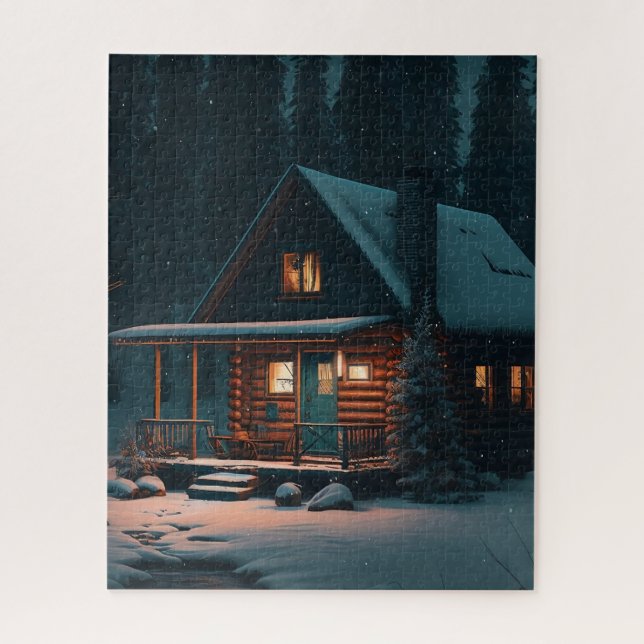 QUEBRA-CABEÇA CABANA DE INVERNO NATAL  (Vertical)