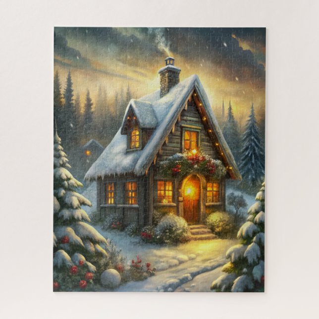 Quebra-cabeça Cabana de Natal (Vertical)