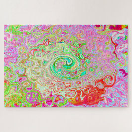 Quebra-cabeça Cabeça de Abstrato retrógrada do pasto verde