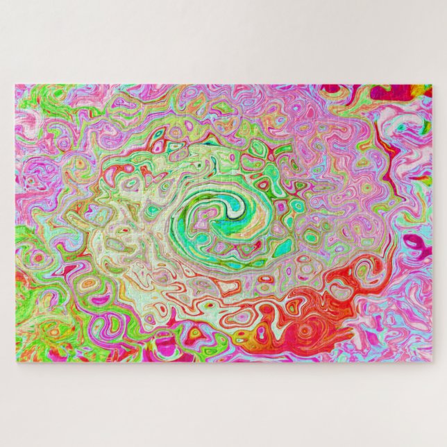 Quebra-cabeça Cabeça de Abstrato retrógrada do pasto verde (Horizontal)