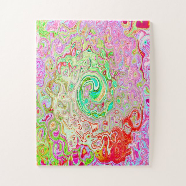 Quebra-cabeça Cabeça de Abstrato retrógrada do pasto verde (Vertical)