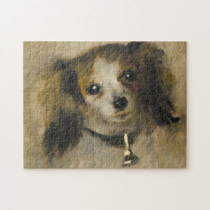 Quebra-cabeça Cabeça de um cão, 1870 (óleo em canvas)