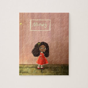 Quebra-cabeça Cabelo Afro-textured menina dos desenhos animados