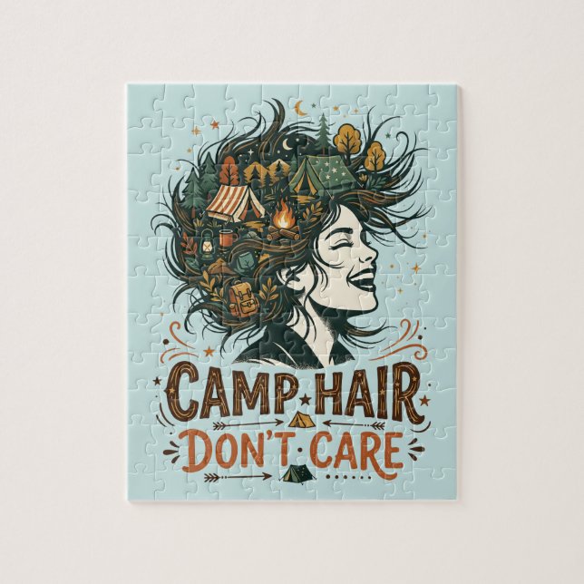 Quebra-cabeça Cabelo de Acampamento Não Liga (Vertical)
