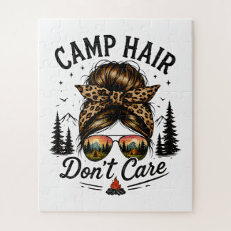 Quebra-cabeça Cabelo de Acampamento Não Liga Coque Desarrumado E