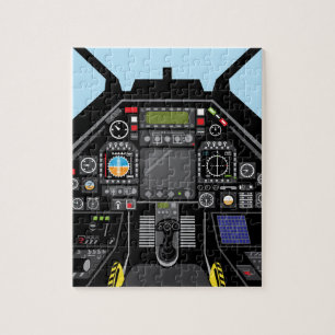 Quebra-cabeça Cabina do piloto do avião de combate