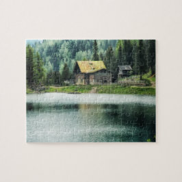 Quebra-cabeça Cabine pelo lago 8x10
