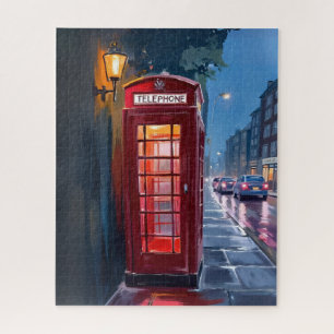 Quebra-cabeça Cabine Telefônica Vermelha de Londres Inglaterra V
