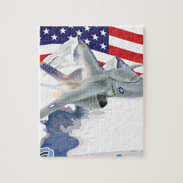 Quebra-cabeça Caça americano (Vertical)