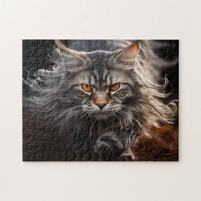Quebra-cabeça Caça ao Gato Maine Coon (Horizontal)
