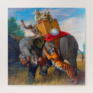 Quebra-cabeça Caça ao Tigre Briton Rivière 1920 