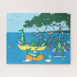 Quebra-cabeça Caça de Jacaré 16x20