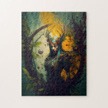 Caça Elfico Fantasia Puzzle | Presente D&D