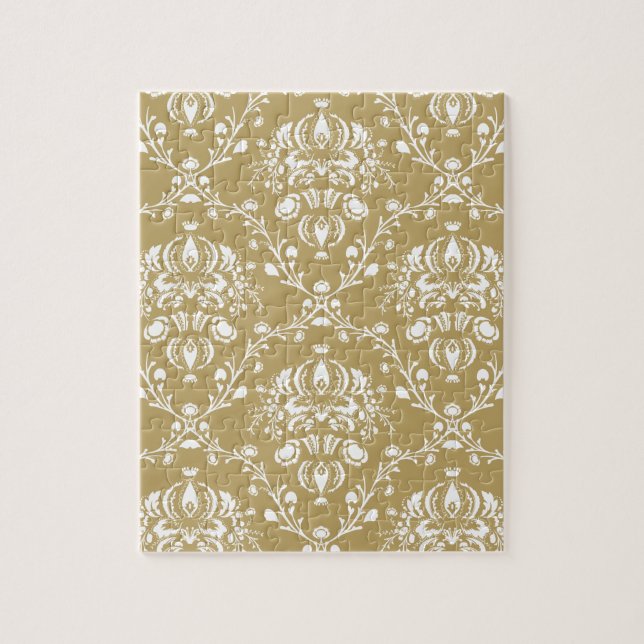 Quebra-cabeça Cacau e Cream Damask (Vertical)