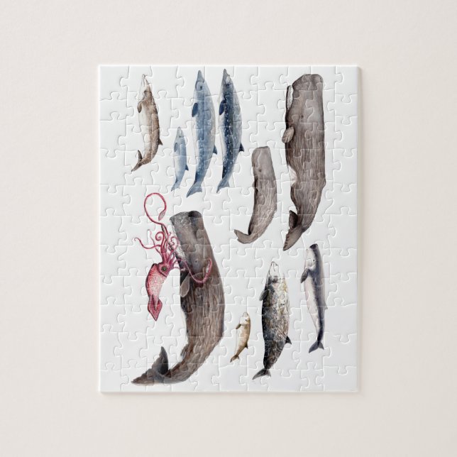 Quebra-cabeça Cachalote y zifios: Ballenas de las profundidades (Vertical)