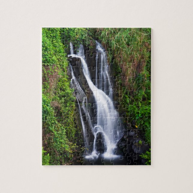 Quebra-cabeça Cachoeira, costa de Hamakua, Havaí (Vertical)