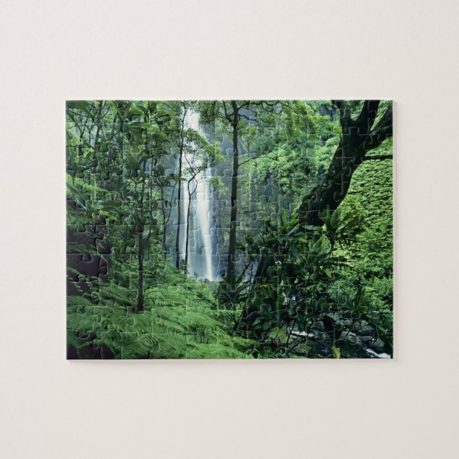 Quebra-cabeça Cachoeira Hanakapiai ao longo da Costa Na Pali, Ka (Horizontal)