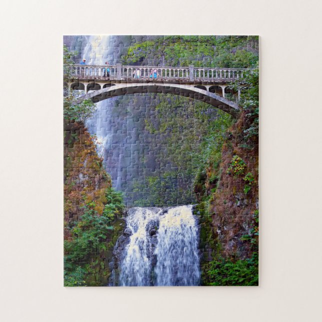 Quebra-cabeça Cachoeira Multnomah Oregon. (Vertical)