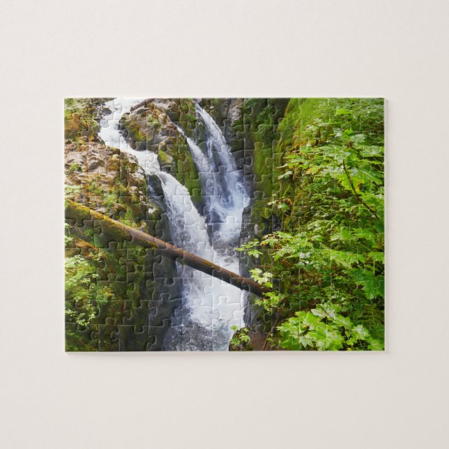 Quebra-cabeça Cachoeira Sol Duc I no Parque Nacional Olímpico (Horizontal)