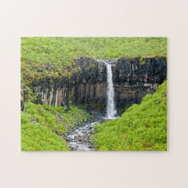 Quebra-cabeça Cachoeira Svartifoss em Skaftafell - Islândia