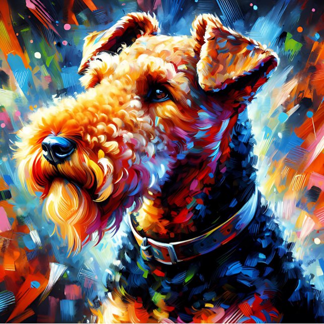 Quebra-cabeça Cachorro Airedale Terrier Impressão Acrílica | Col (Criador carregado)