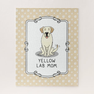 Quebra-cabeça Cachorro Amarelo Mãe (Labrador Retriever Mãe)
