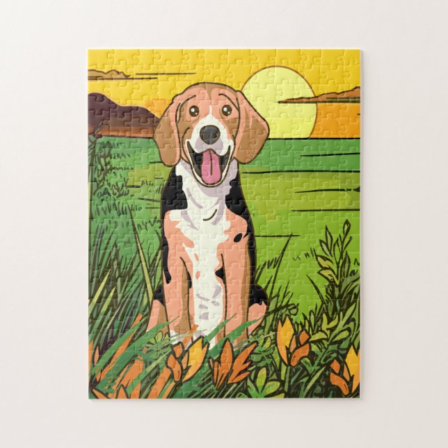 Quebra-cabeça Cachorro Beagle (Vertical)
