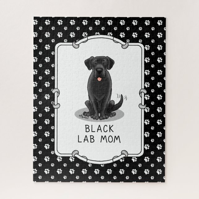 Quebra-cabeça Cachorro Bestial (Labrador Retriever Mãe) (Vertical)
