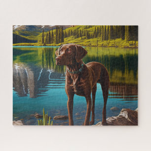 Quebra-cabeça Cachorro Cachorro Cachorro Chocolate Labrador Retr