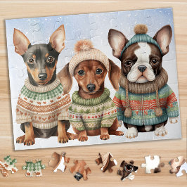 Quebra-cabeça Cachorro Cachorro Festivo Cachorro Cachorro Cachor
