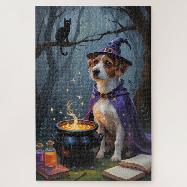 Quebra-cabeça Cachorro da Baía de Chesapeake Caprichoso Hallowee (Vertical)
