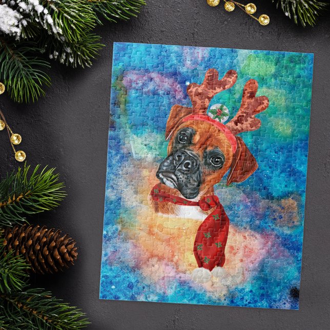 Quebra-cabeça Cachorro da Raça Boxer Natal (Criador carregado)
