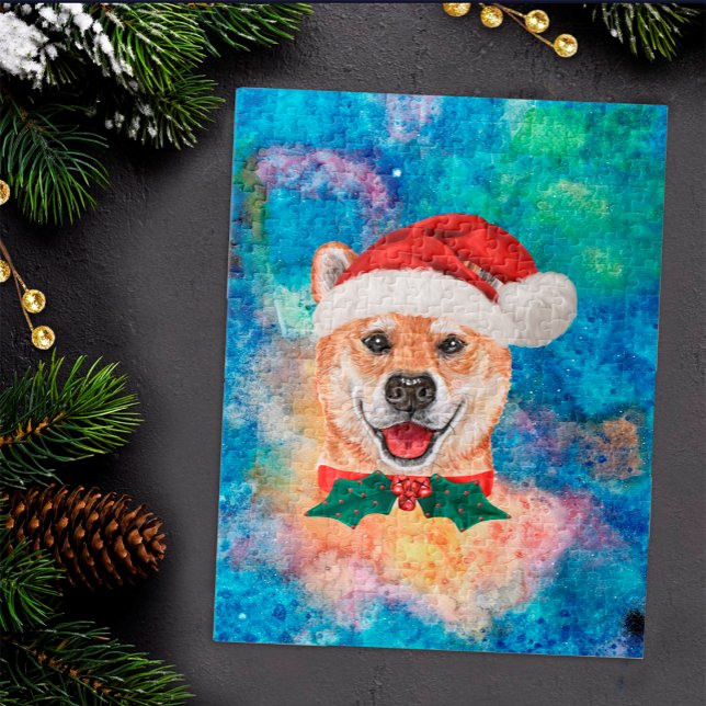 Quebra-cabeça Cachorro da Raça Shiba Inu Natal (Criador carregado)
