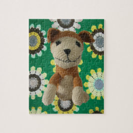 Quebra-cabeça - Cachorro de Brinquedos e margarida