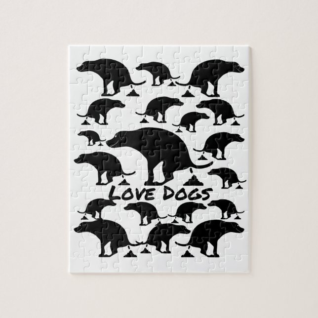 Quebra-cabeça Cachorro de Pooping Divertido (Vertical)