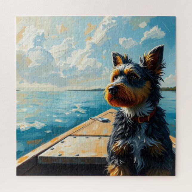 Quebra-cabeça Cachorro em um barco (Vertical)