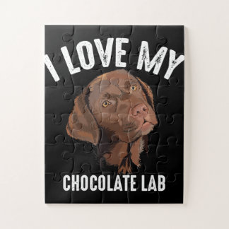 Quebra-cabeça Cachorro | Eu Amo Meu Laboratório De Chocolate