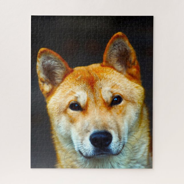 Quebra-cabeça Cachorro Jindo coreano. (Vertical)
