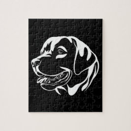 Quebra-cabeça Cachorro Negro e Branco
