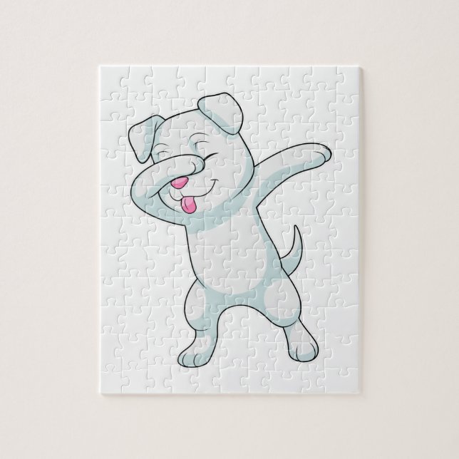 Quebra-cabeça Cachorro no laboratório de dança de salto (Vertical)