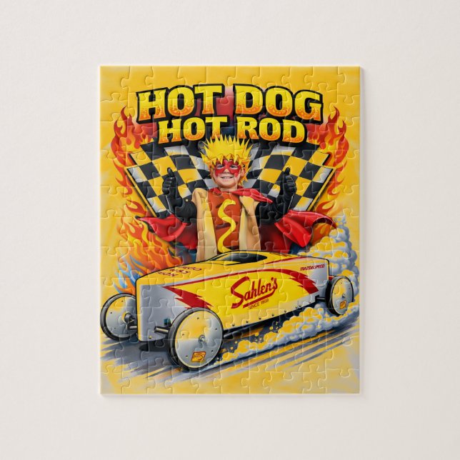 Quebra-cabeça Cachorro Quente Hot Rod (Vertical)
