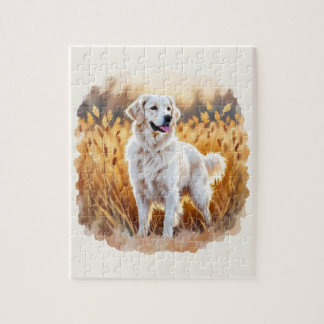 Quebra-cabeça Cachorro Retriever Golden Branco